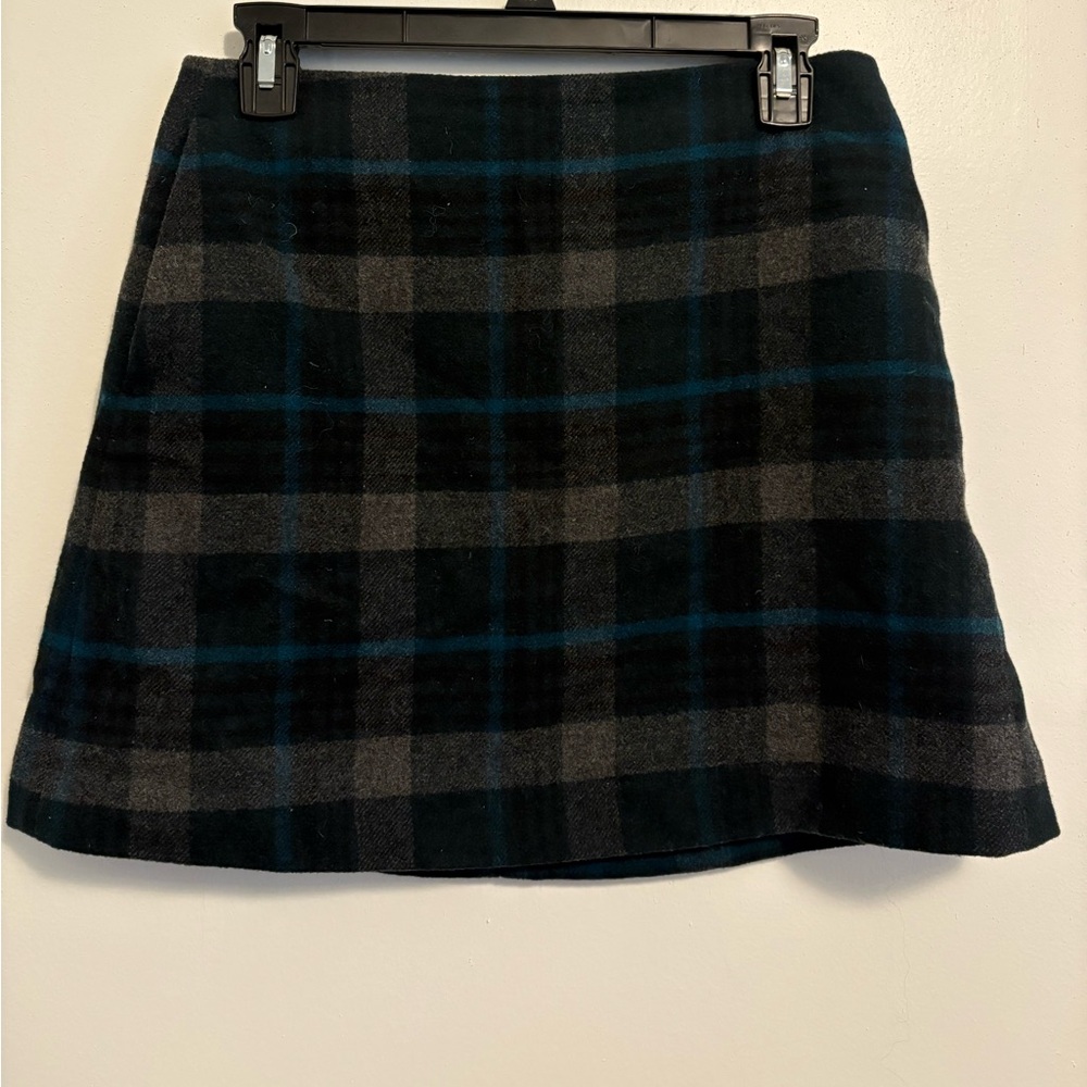 Uniqlo Black and Blue Plaid Skirt